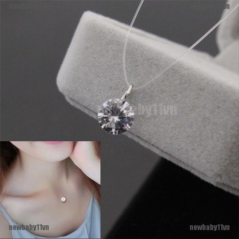 Vòng cổ Mặt Đá Zircon Trong Suốt Thời Trang Cho Nữ