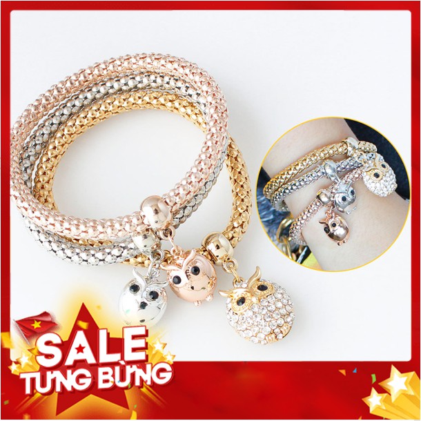 BỘ 3 VÒNG ĐEO TAY ĐỘC LẠ HÌNH NGƯỜI CÚ