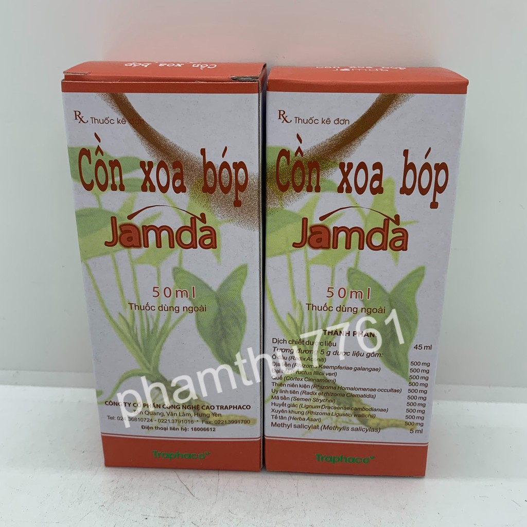 CỒN XOA BÓP JAMDA 50ml