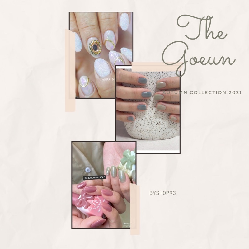 [Candy nail] Bộ sản phẩm sơn gel thạch cao cấp Hàn Quốc collection Autumn 2021 The Goeun (8pcs)