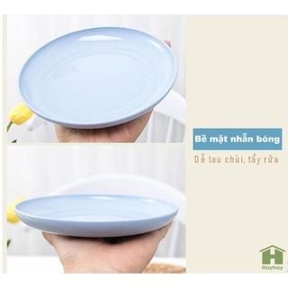 Dĩa tròn nhựa lúa mạch kích thước 15cm