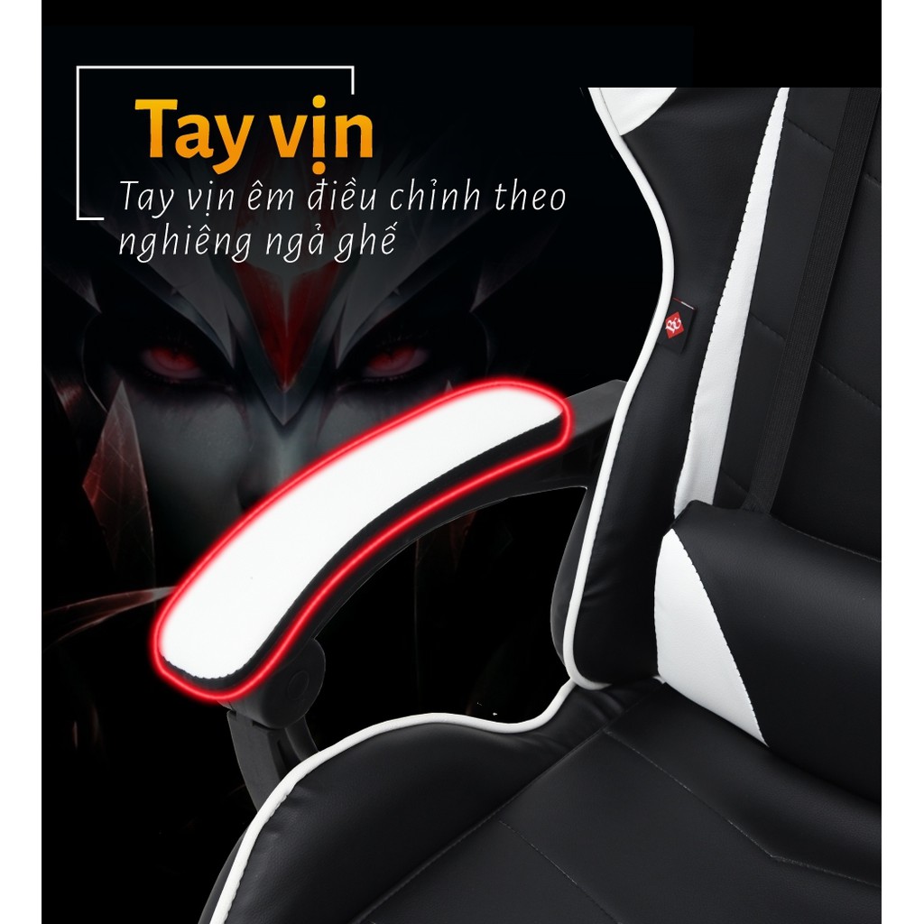 GYM19 Ghế gaming cao cấp ngả 135 độ, chân xoay 360 độ Mẫu E0201 mới | BigBuy360 - bigbuy360.vn