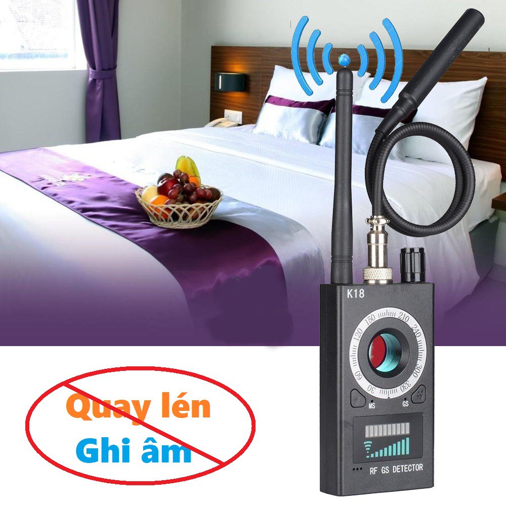 Thiết bị phát hiện máy ghi âm và camera K18 - Thiết bị phát hiện camera siêu nhỏ K18