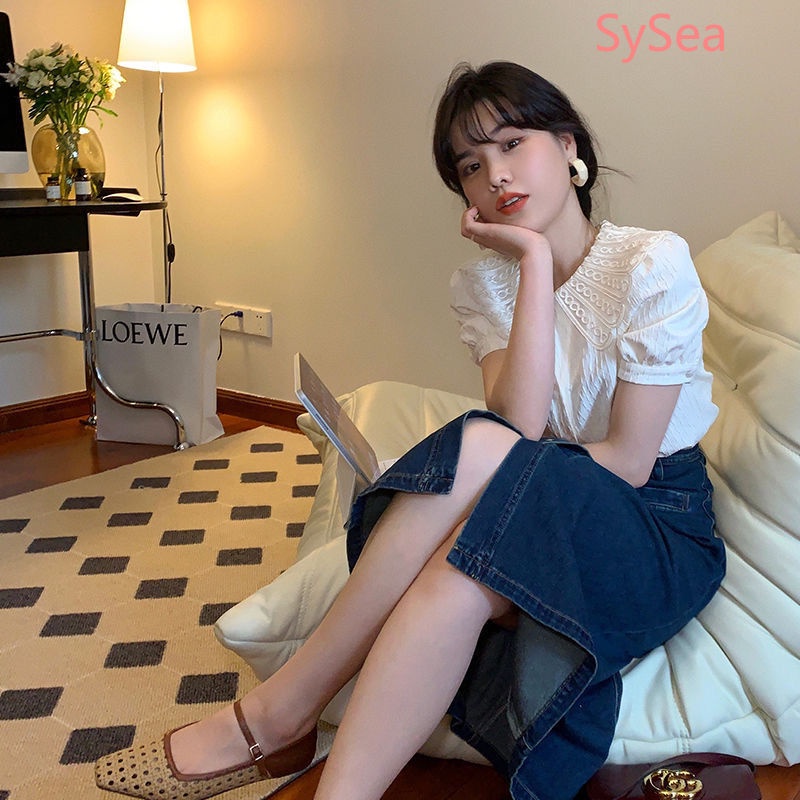 Áo Kiểu Phối Ren Plus Size Thời Trang Mùa Hè Phong Cách Vintage Cho Nữ