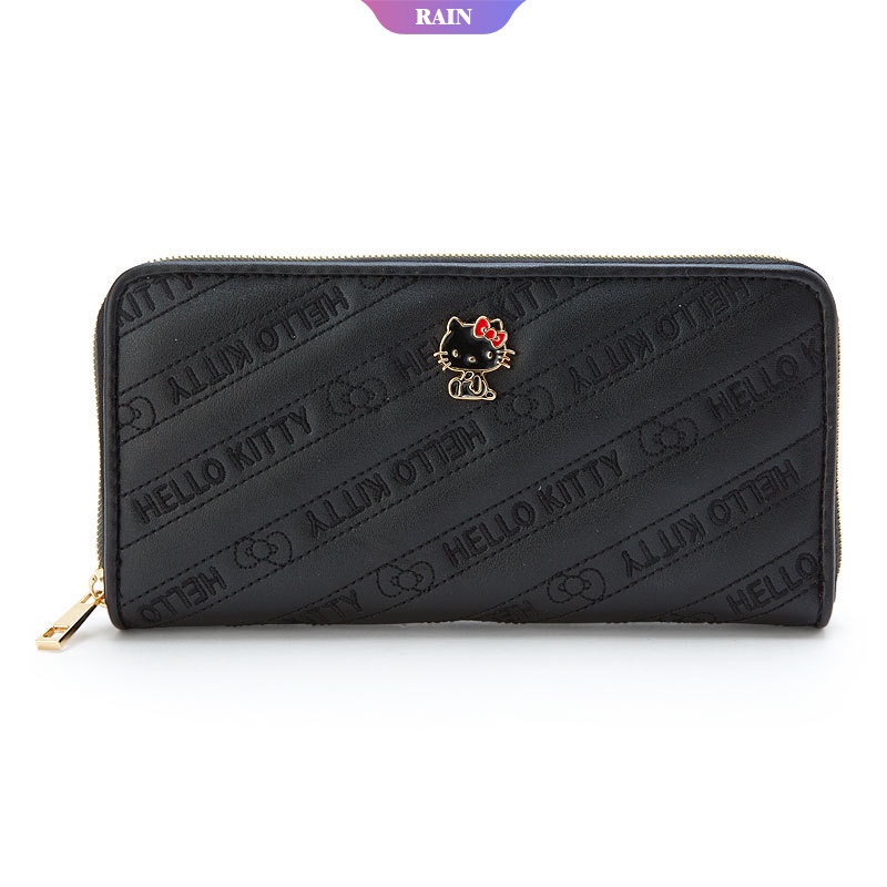 Ví Da PU Gập Dáng Dài In Họa Tiết Hoạt Hình Sanrio Cinnamoroll My Melody Hello Kitty Dễ Thương Kích Thước 19x2.5x10cm Cho Nữ