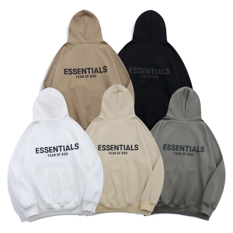 Áo hoodie đôi in chữ FOG Fear OF GOD Essentials 21S 3D thời trang