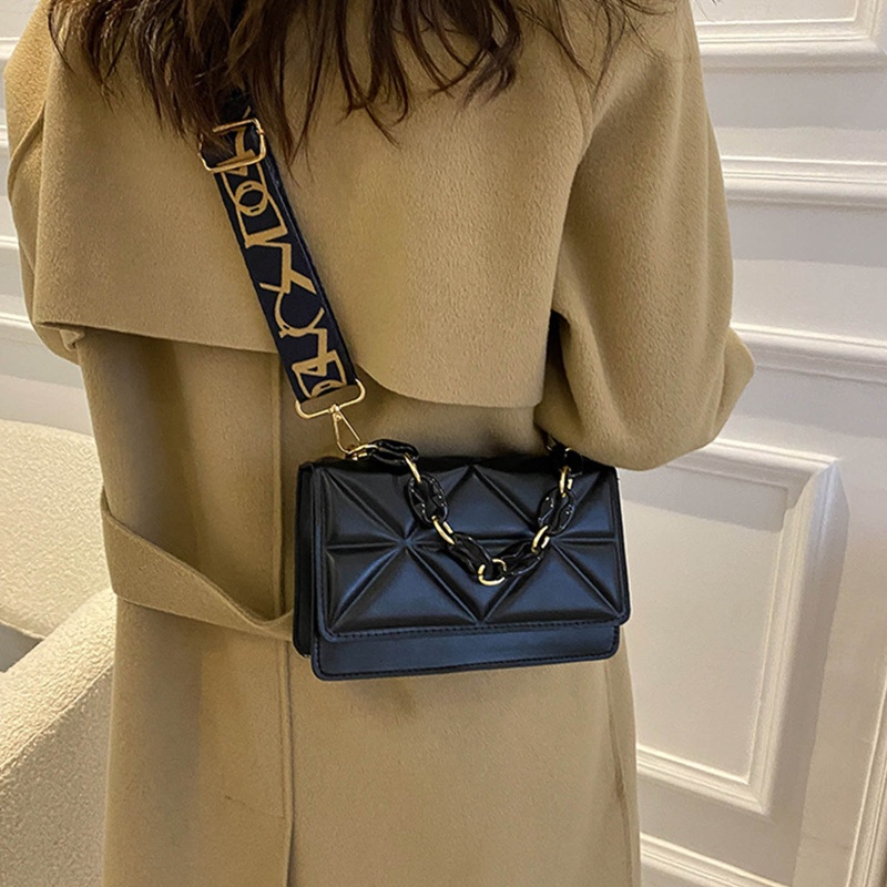 Túi Đeo Chéo Da PU Hình Vuông Nhỏ Nhắn Thời Trang Dành Cho Nữ