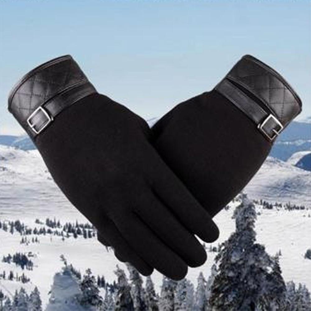 CONOPERY Găng Tay Bằng Nhung Thời Trang Mùa Đông Mới Cho Nam