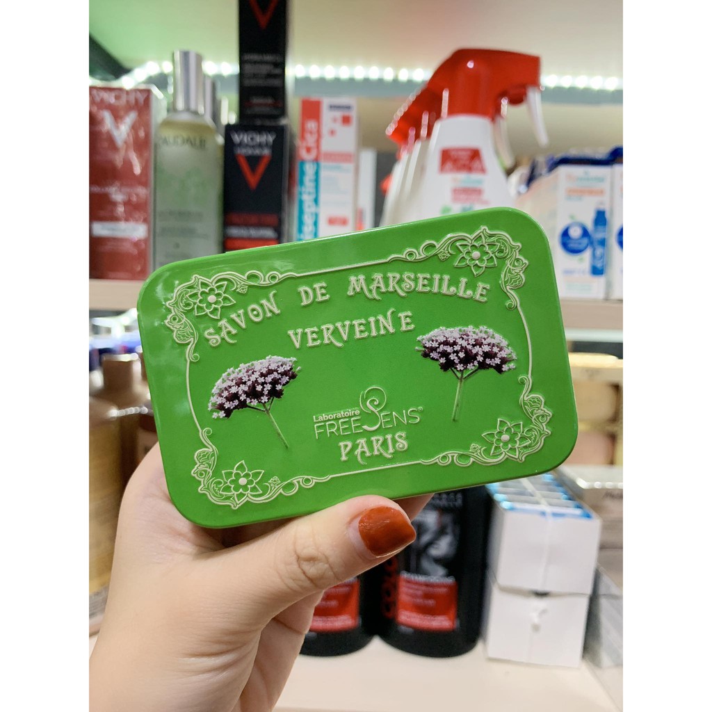 Bánh xà phòng dưỡng ẩm Savon De Marseille 100g nội địa Pháp
