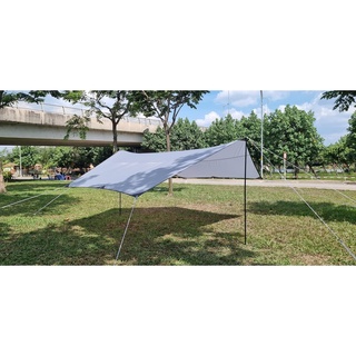 Hexa tarp 4,4m × 4m + bộ trụ 2m