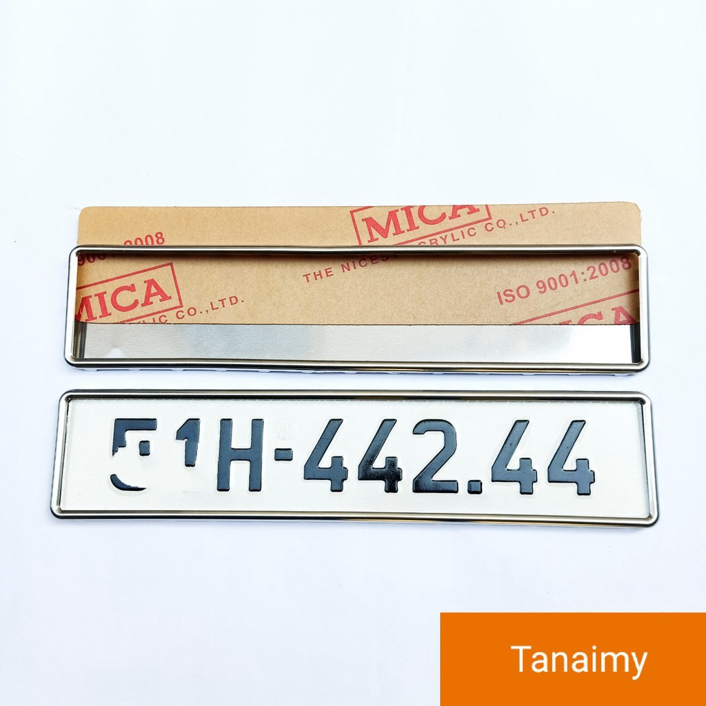 Khung dài biển số mới cho ô tô  kích thước 52cm*11cm có viền inox