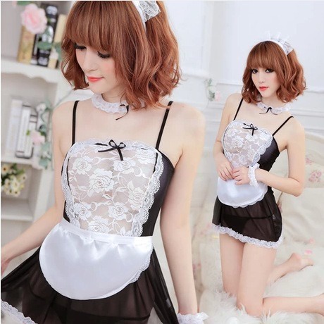 Đồ ngủ đồ lót hóa trang cosplay cô hầu gái ren, sexy, quyến rũ freesize | BigBuy360 - bigbuy360.vn