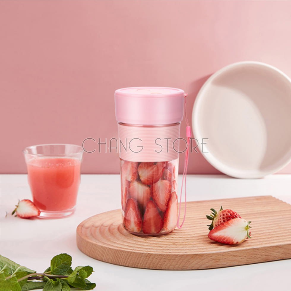 Máy Xay Sinh Tố Cầm Tay Mini Portable JB Hàng Nhập Khẩu 300ML, Cốc xay sinh tố hoa quả cao cấp, tiện lợi