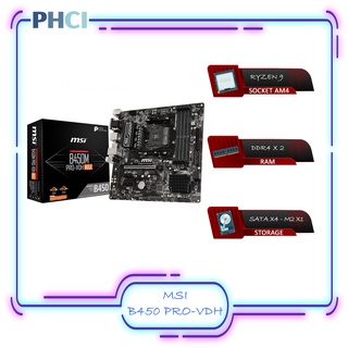 Mainboard msi b450m pro vdh max