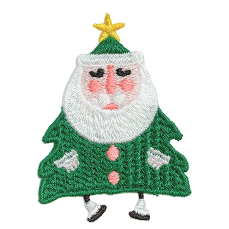 Kẹp Tóc Vải Dệt Kim Chủ Đề Giáng Sinh Đáng Yêu