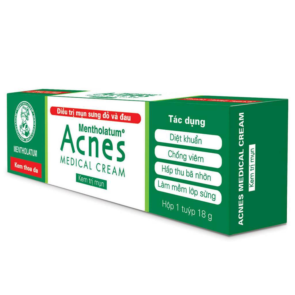 Kem thoa da ngăn ngừa mụn sưng đỏ và đau Acnes Medical Cream 18g
