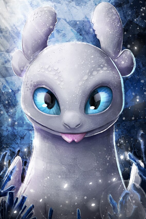 Bộ tranh đính đá 5D họa tiết hoạt hình rồng độc đáo kích thước 30*40cm