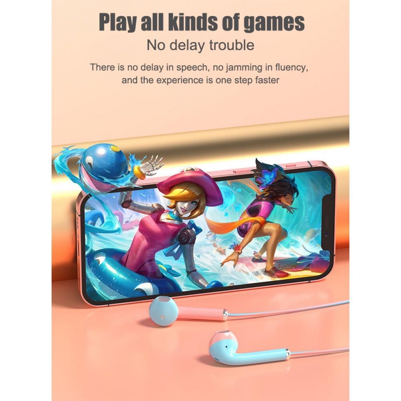 In-ear Wired Headphones With Mic Colorful Hifi Sound Noice Cancelling Earbuds For Smartphone Universal