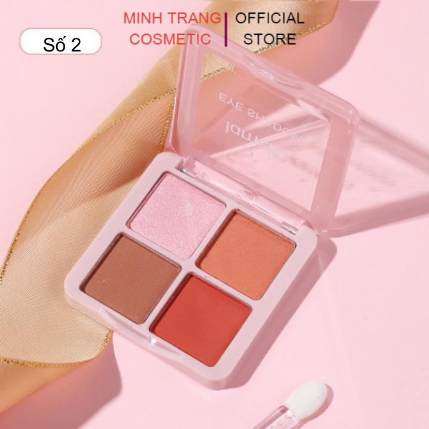 Phấn Mắt 4 ô Vuông Lameila Eye Shadow 5086,bảng phấn mắt nhũ lấp lánh nội địa Trung lì,mịn,lâu trôi,lên tone chuẩn