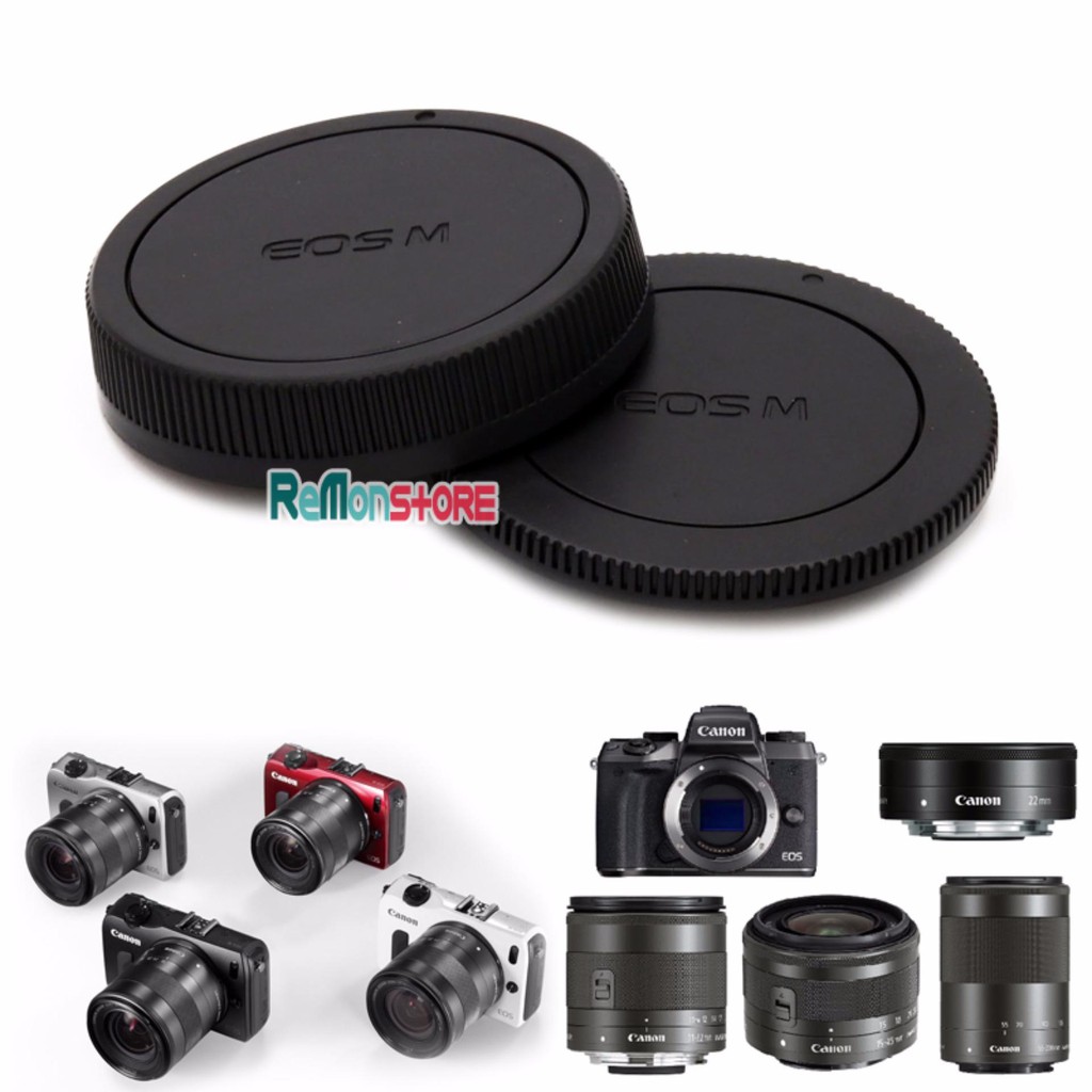 Bộ nắp đậy body và nắp đuôi lens Canon EOS M / EF M M100 M3 M5 M6 M10 chất lượng cao