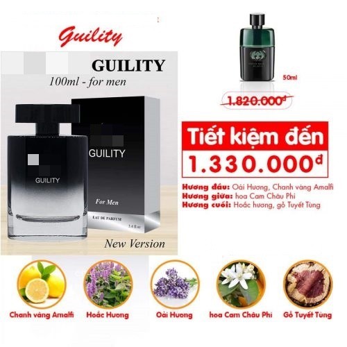 Nước hoa nam GUILITY (100ML) - SANG TRỌNG VÀ ĐẲNG CẤP | BigBuy360 - bigbuy360.vn