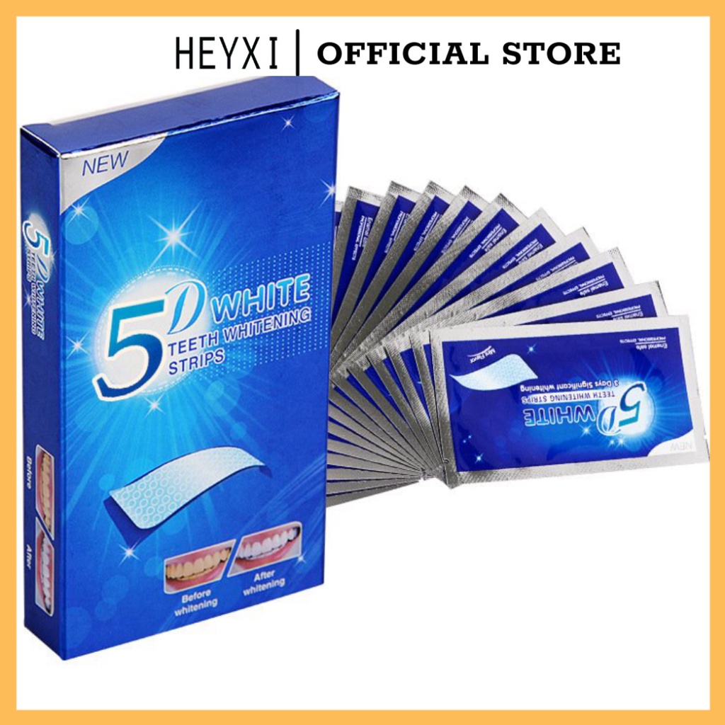 Miếng dán trắng răng tiện lợi 3D White Teeth Whitening Strips SDTR5D1