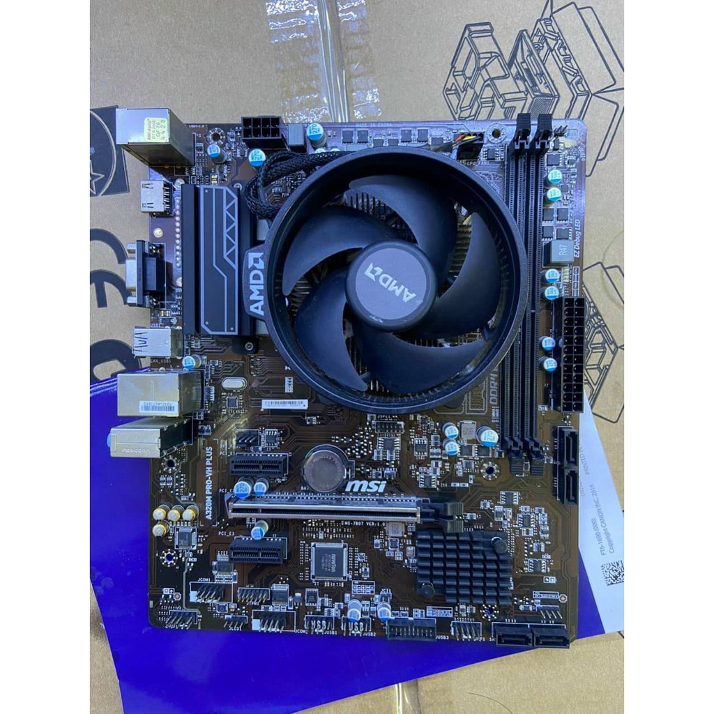 Combo AMD MAIN A320 + CPU Ryzen 3 1300X Fan Zin ĐẸP LENG KENG - CÓ FE