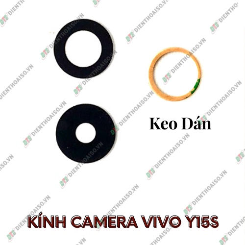 Kính camera vivo y15s kèm keo dán