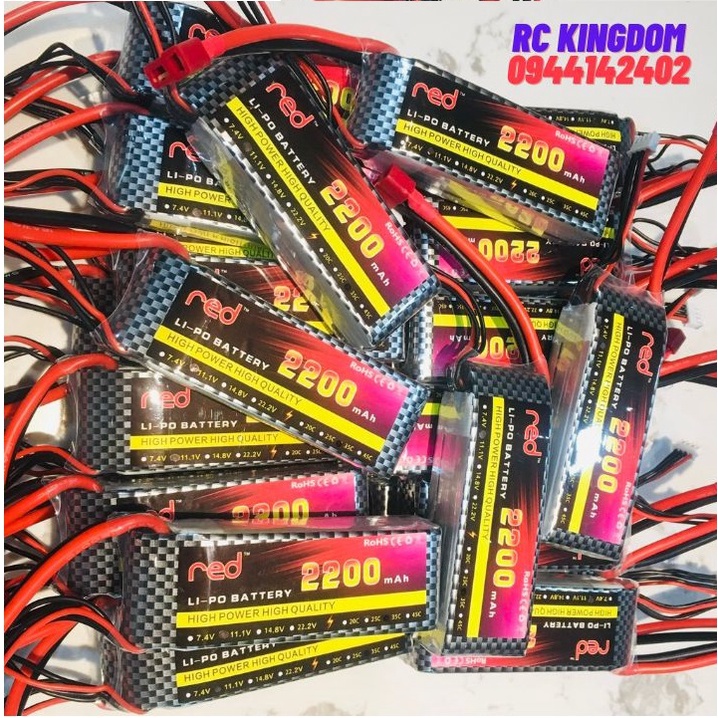 Pin 2200mAh 2S/3S cho xe tàu, máy bay điều khiển từ xa