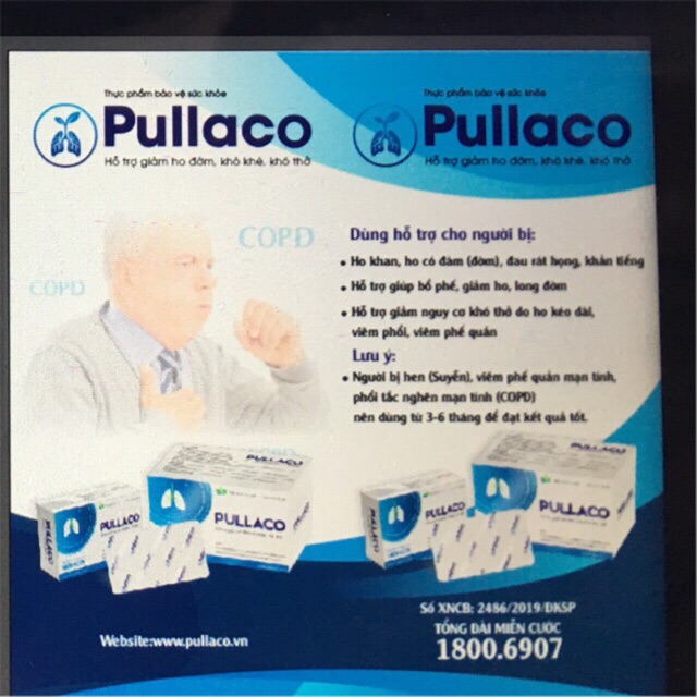 Pullaco - hỗ trợ giảm ho đờm, khò khè, khó thở