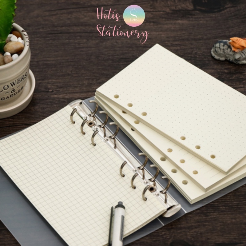 [HOTIS] Giấy refill sổ bìa còng binder notebook A6/ A5/ B5/ A4