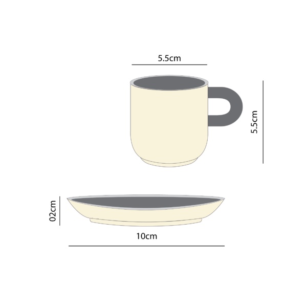 Espresso set: Bộ ly, tách cà phê Espresso  - 40ml
