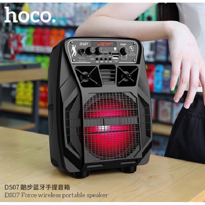 Loa Bluetooth Karaoke HOCO DS07 tặng kèm 1 micro có dây