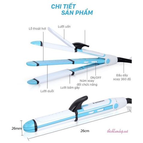 Máy Uốn Duỗi Dập Xù Tóc 4 In 1 Shinon