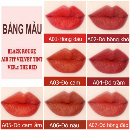 [CHUẨN AUTH] Son Kem Lì Black Rouge Air Fit Velvet Tint (A1-A32)