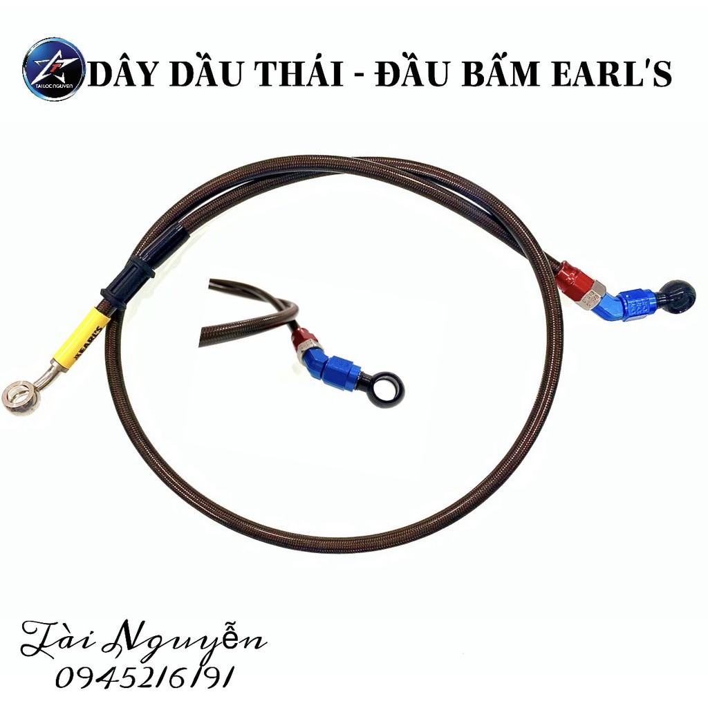 DÂY DẦU THẮNG THÁI - ĐẦU BẤM EARL'S (RỜI CHƯA BẤM)