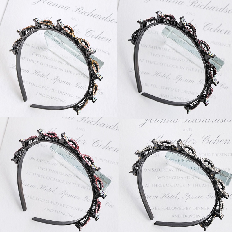 Cài Tóc Dạng Xoắn Hai Lớp Đính Đá Thời Trang