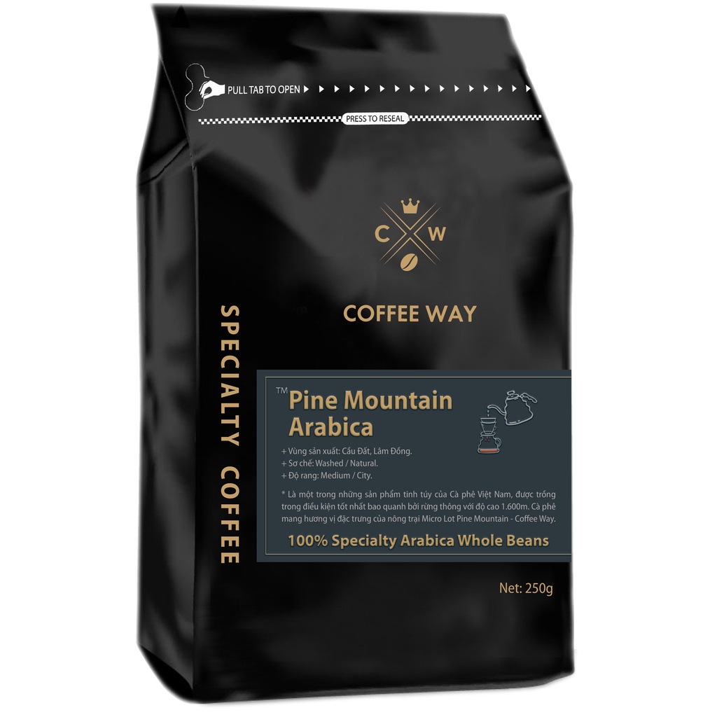 Cà phê Coffee Way - Arabica Cầu Đất Đặc Biệt - Pine Mountain Arabica