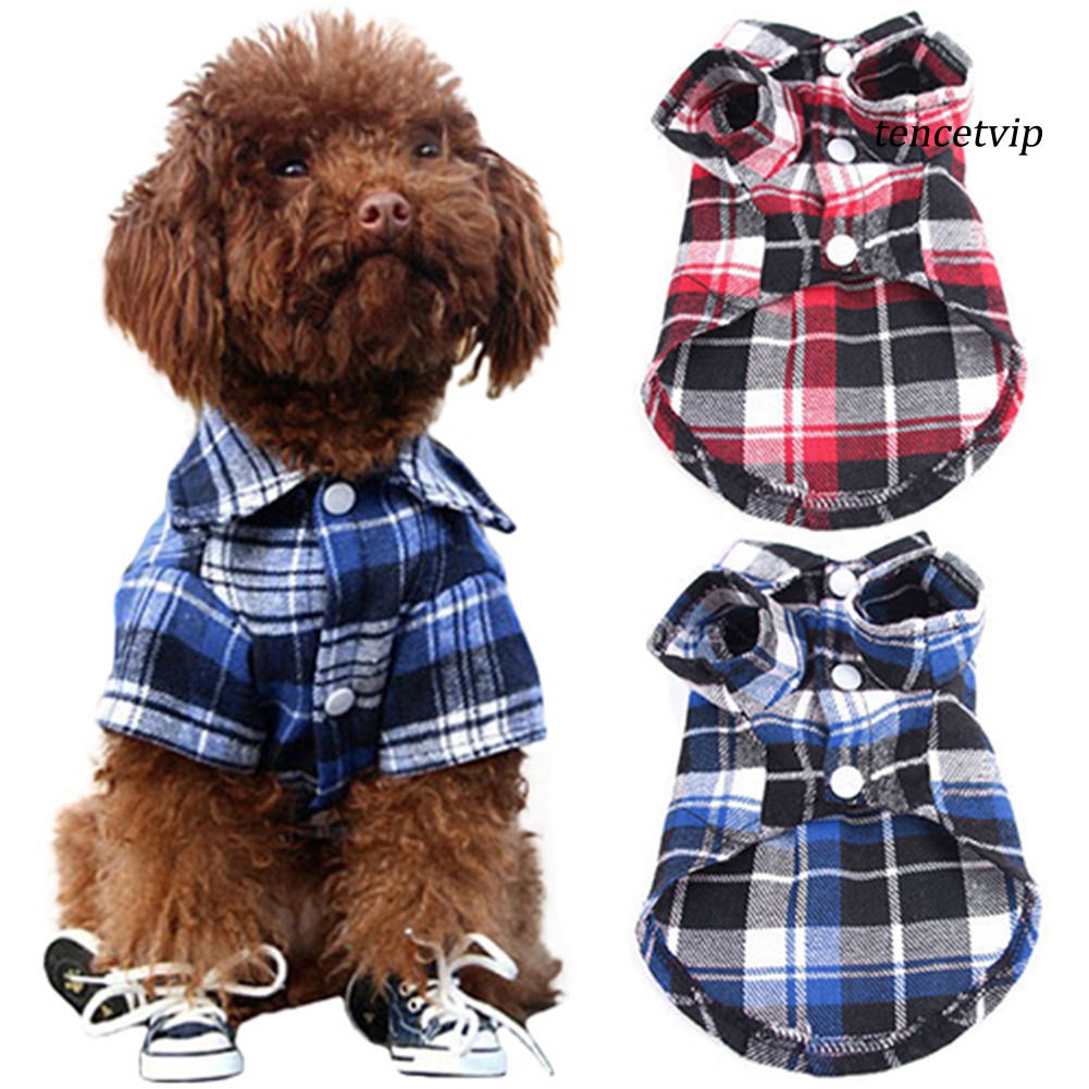 Áo sơ mi kẻ sọc ca rô size XS S M L dành cho thú cưng