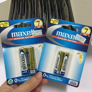 Combo 10 Vỉ Pin AA 10 Vỉ Pin AAA Maxell Chính Hãng Vỉ 2 Viên