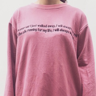 SWEATER UNISEX THÊU PINK