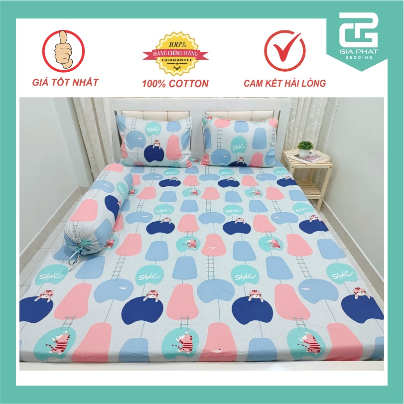 Bộ ga gối cotton Thắng Lợi 100% chuẩn logo