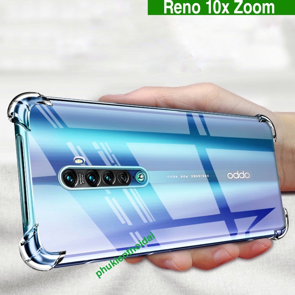Ốp lưng Oppo Reno 2F / Reno / Reno 2 / Reno 10x Zoom dẻo trong lồi 4 góc hạn chế ố vàng ôm khít máy