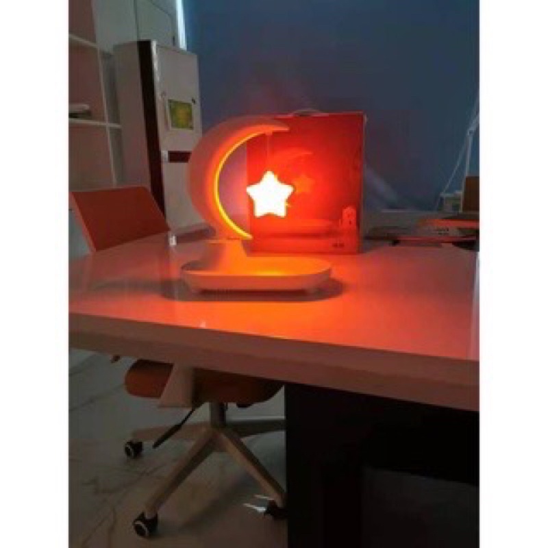 Đèn ngủ để bàn đa năng kết hợp sạc pin không dây, nghe nhạc bằng bluetooth có 8 màu sắc