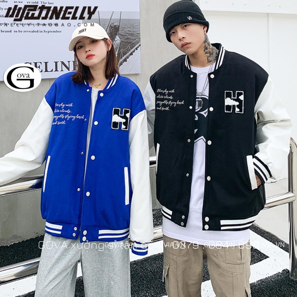 Áo Khoác Dù CHỮ H CLOUD 2 Lớp Form Rộng Nam Nữ Unisex, Áo Gió Bomber Chống Nắng Ulzzang GOVA