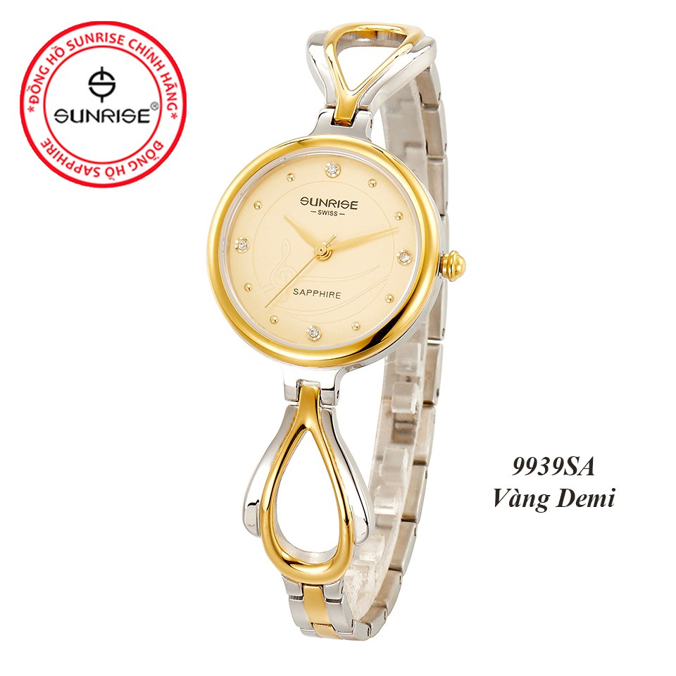 Đồng hồ nữ lắc tay Sunrise 9939SA siêu mỏng kính Sapphire chống xước chống nước tốt - Full | BigBuy360 - bigbuy360.vn