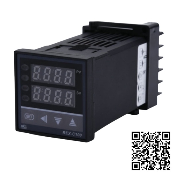Đồng hồ nhiệt độ RKC-REX-C100 out RELAY hoặc SSR điện áp 220VAC kích thước 48x48 nhiệt độ 400°C, 1300°C