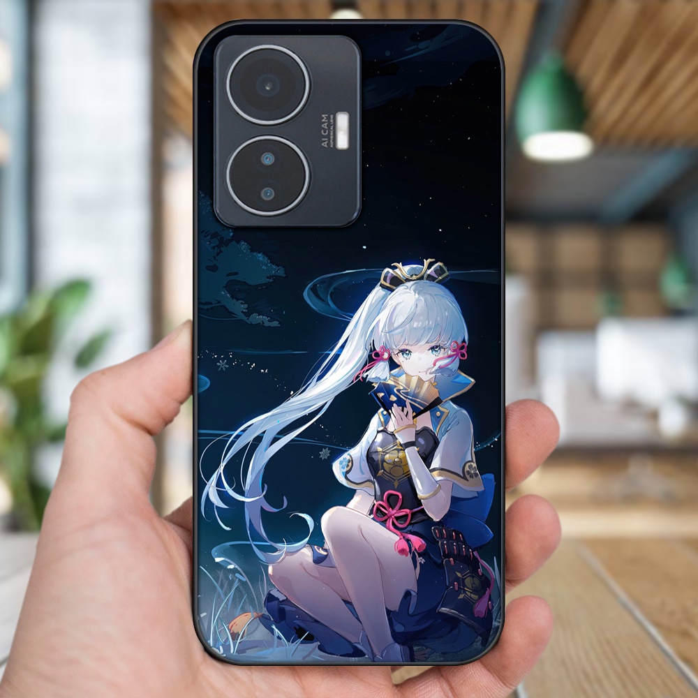 Ốp lưng Vivo Y55 2022 viền đen in hình Ayaka Genshin Impact