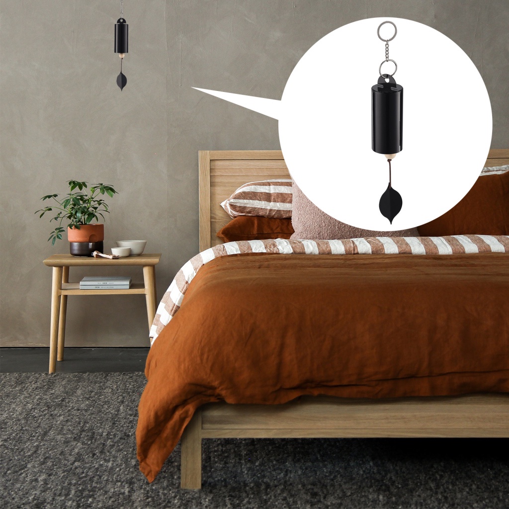 [Hàng Có Sẵn] Chuông Gió Kim Loại Âm Nhạc Đen Tuyệt Vời Với Âm Thanh Tuyệt Vời Trang Trí Nhà Cửa