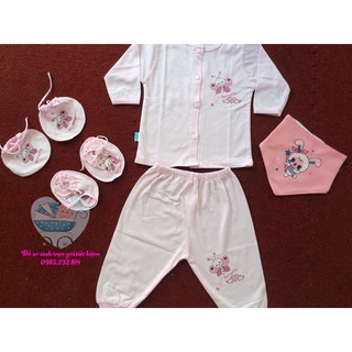 SET BỘ QUẦN ÁO YẾM BAO TAY CHÂN BABY LEO